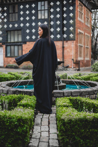 KUWAITI STYLE ABAYA | BLACK |