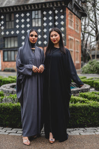 KUWAITI STYLE ABAYA | BLACK |