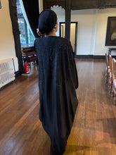 Load and play video in Gallery viewer, SILK EMBELLISHED CAPE  | BLACK |
