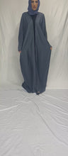 Load and play video in Gallery viewer, STUNNING GREY OPEN CAPE ABAYA
