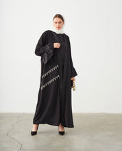 Load image into Gallery viewer, PEARL DETAIL OPEN ABAYA
