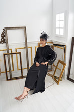 Load image into Gallery viewer, OPEN EMBELLISHED SLEEVE ABAYA
