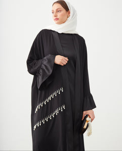 PEARL DETAIL OPEN ABAYA