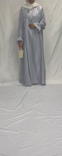 Load and play video in Gallery viewer, EMBELLISHED ORGANZA 3 PIECE ABAYA | ICE BLUE |
