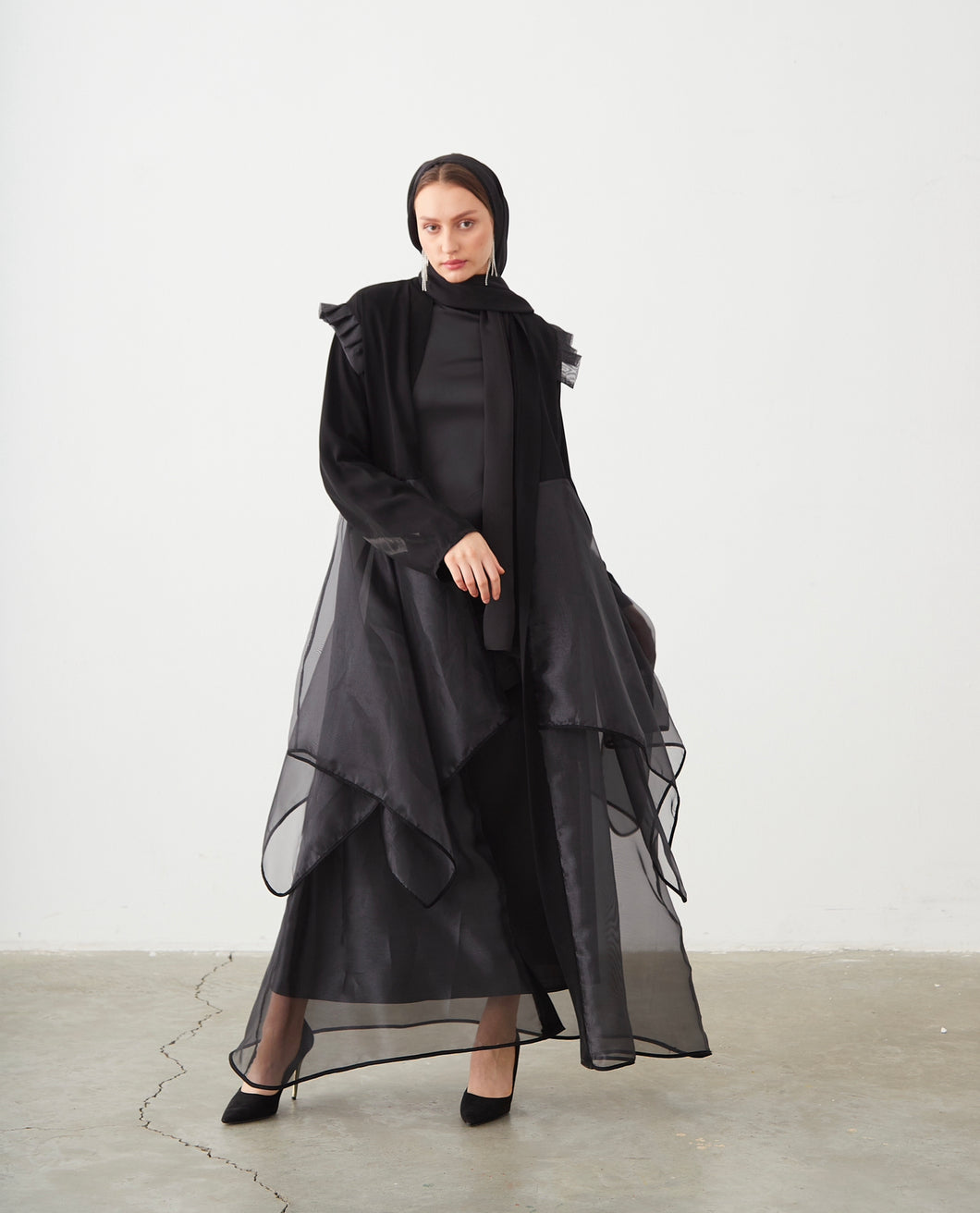 ORGANZA JACKET STYLE ABAYA