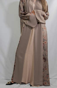 SAIFI | FLORAL SATIN ABAYA