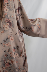 SAIFI | FLORAL SATIN ABAYA