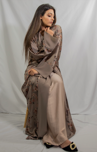 SAIFI | FLORAL SATIN ABAYA