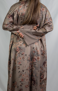 SAIFI | FLORAL SATIN ABAYA