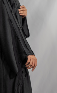 BAHRAINI TWO PIECE ABAYA | BLACK |