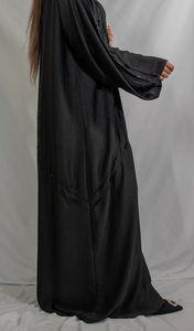 BAHRAINI TWO PIECE ABAYA | BLACK |