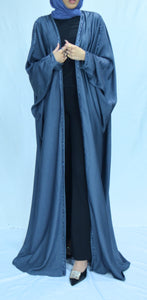 STUNNING GREY OPEN CAPE ABAYA