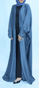 STUNNING GREY OPEN CAPE ABAYA