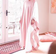 Load image into Gallery viewer, | TWO TONE CLOSED FRONT ABAYA WITH SIDE SPLIT |
