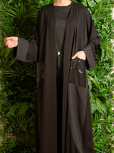 Load image into Gallery viewer, | STRAIGHT CUT ABAYA WITH CUFF AND POCKET DETAIL |
