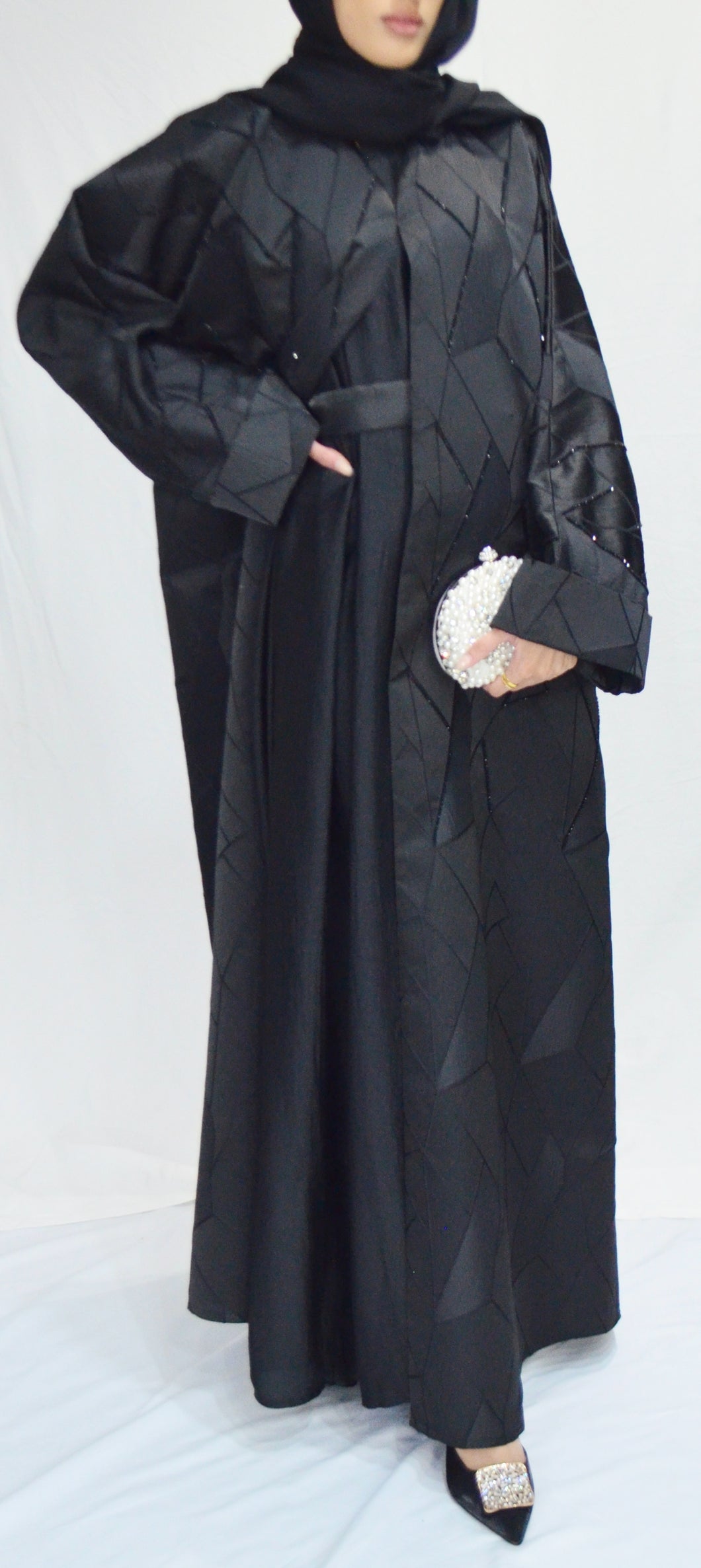 MODERN STRUCTURED ABAYA | BLACK |